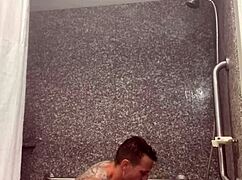 Barbie submits to her partner in the shower with intense passion. They explore each other's bodies.