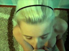 Blonde Cutie Amateur Blowjob With Shaved Petite 18+ Tits And Cumshot