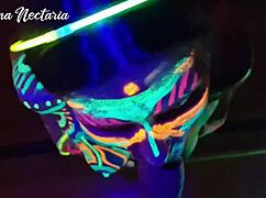 Fucked The Wild Slim Girl In Uv Light With Blowjob And Feet