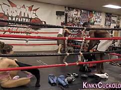 Slut humiliates by gobbling big black cock intensely