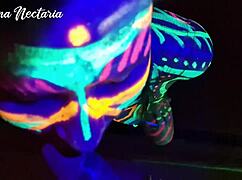 Fucked The Wild Slim Girl In Uv Light With Blowjob And Feet