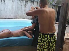 Let my boyfriend fuck Samantha squirt at the party!