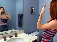 Big Tits Red Hair Girl Has a Threesome