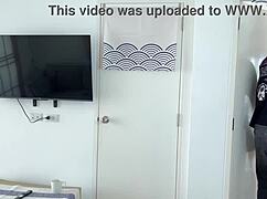 Beautiful teen moans intensely while tied up, deepthroating and receiving a facial cumshot