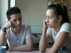 Can this perverted spectacled guy keep holding her hand tight?