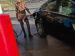 Flashing Tits At Petrol Station