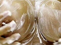 Monika fox poses naked at home and smears cream on body and butt free