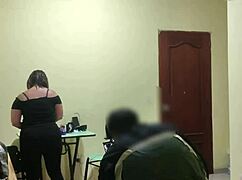 Fucking the cleaning lady with rough ass licking and taboo mommy roleplay