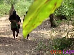 Ever seen African Christmas rituals? Foursome on BBW in the bush!