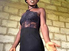 Crazybitch strips naked in thong panties for strangers, then dresses up provocatively