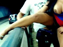 Hot Brunette Shows Off and FUCKS in Tunnel! Explains to Police!