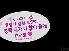 Hot K-pop idol reveals virgin pussy in wild cosplay