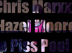 Hazel Moore Swallows Cum in Piss Pool 4K Scene