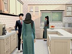 Arab Hijab Teacher Seduces Student In Huge Tits Sex