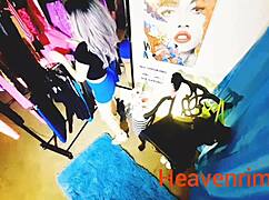 beautiful babe in heels dances and stripteases solo