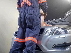 Mechanic fucks my wife while i watch