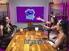 The latina girlfriend licks lingerie in california masturbation