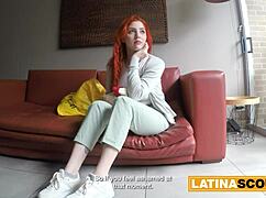 Hot Colombian Redhead Feels the Passion as She's Stripped