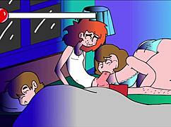 erotic milf flashing on the couch