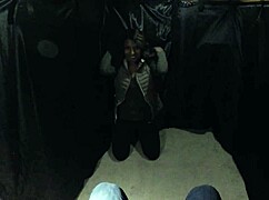 mandy mynxx deepthroats and fucks stranger in his creeper van with choking