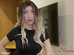 Step-mom blows me over the dress to keep me motivated