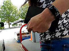 Whoa! Big Ass Busting Out at Car Wash Exhibition