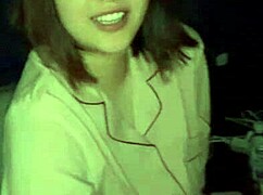 Japanese Amateur Girlfriend in Pajamas Begs for Late-Night Action