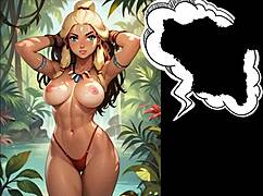 monster cock banging in animated jungle adventure