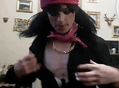 intriguing crossdressing transsexual in an intimate moment