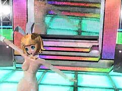 Kagamine Rin in Vocaloid Love Project Diva Full Nude Mod Exposed