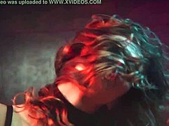 Alex Angel leads a bold lesbian threesome in the bathroom with dancing and kissing