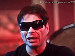 Alex Angel leads a bold lesbian threesome in the bathroom with dancing and kissing