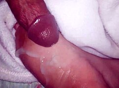 i messed up and shot my jizz all over her oiled feet, oh no