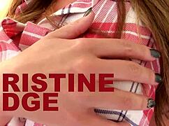 Blonde with big tits swallows huge cum load in POV blowjob.