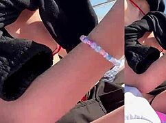 girlfriend's tight vagina gets monster cock on yacht for first time creampie