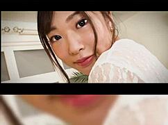 Japanese top model undergoes horny casting interview with natural tits exposed