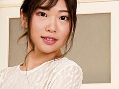 Japanese top model undergoes horny casting interview with natural tits exposed