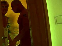 Matured beauty rides him, granny waits her turn