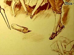 vintage erotic drawings with hairy antique figures 😏