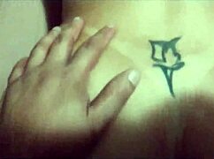 intimate amateur couple in doggystyle position, bent over for subtle cumshot with vallery g