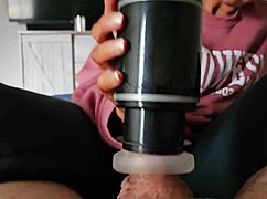 Amateur Wife Boldly Uses Masterbator On Horny Neighbor's Monster Cock, Giving Intense Handjob Until He Cums