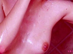 Gorgeous Blonde Takes A Shower