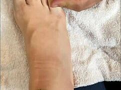 chatting with followers, showing my feet