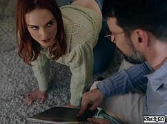 Ebony milf calls bestie for help with perv husband