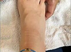 chatting with followers, showing my feet