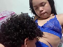 Latina Stepsister Invites Me to Watch Movie, Gives Bisexual Surprise, Looks So Good