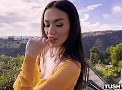 Tiny Sawyer Takes Huge Cock in Tight Ass Deepthroat Anal