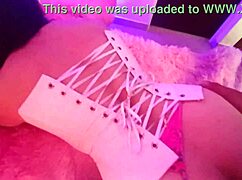 i put wife's corset on employee, she's a slut? love fucking her huge pussy and tits!