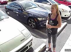 country blonde milf gets banged for cash on hidden cam