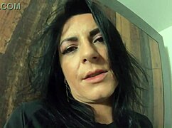 HOW DOES THIS MAKE YOUR COCK FEEL NOW, sexy latina goddess in lingerie teasing her ass and feet?